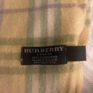 Burberry Vintage Yellow Cashmere Scarf